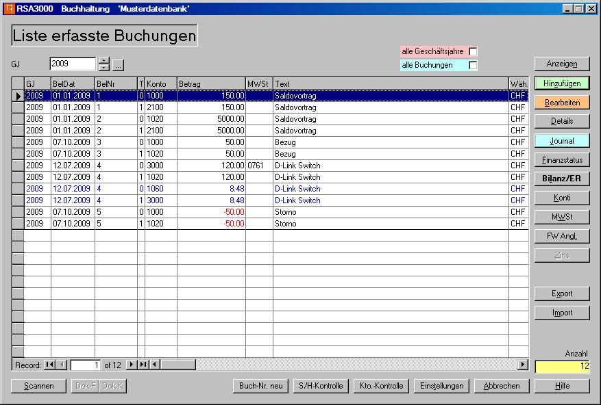 Beschreibung: Buchhaltung
